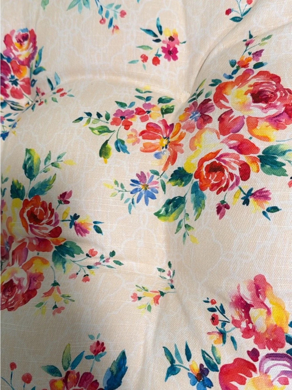 Floral Tie-On Accent Seat Cushions - set of 4